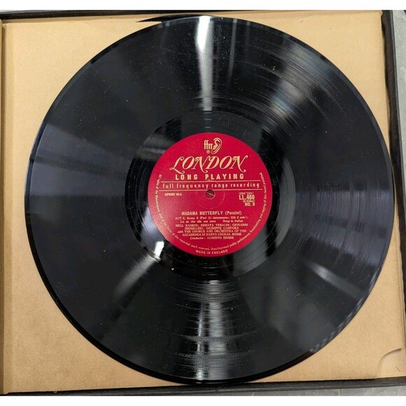 PUCCINI-MADAMA BUTTERFLY-LONDON ffrr LLPA-8 3-LP VINYL BOX-33 1/3 LONG-ENGLAND - Picture 8 of 9